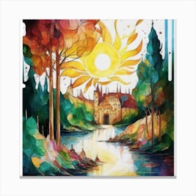 Watercolor landscapes 9 Canvas Print