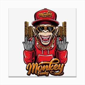 Monkey T - Shirt Canvas Print