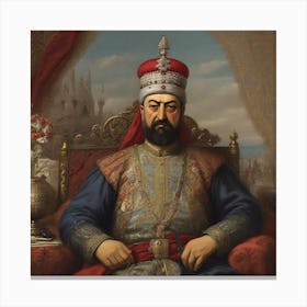 Leonardo Diffusion Xl An Imaginary Image Of The Ottoman Sultan 0 Canvas Print