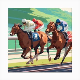 Horse Racing 6 Canvas Print