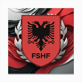 Albania National Football Team Logo Wall Art Canvas Print