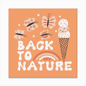 Back To Nature Ice Cream Canvas Print