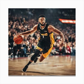 Basketball Player Dribbling 1 Canvas Print