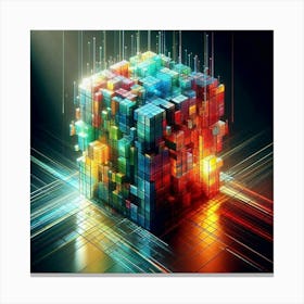 Abstract Cube Art 1 Canvas Print