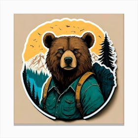 Bear In The Woods Canvas Print