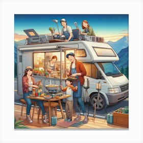 Travel and Cook with a Family of Vanlifers: Tips and Tricks for a Successful Vanlife Cooking Show Canvas Print