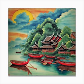 Asian Village Canvas Print