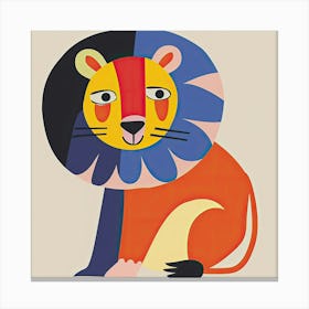 Charming Illustration Lion 3 Canvas Print