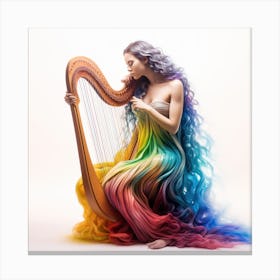Rainbow Harp Canvas Print