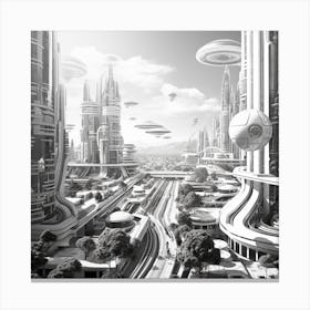 Futuristic Cityscape 2 Canvas Print