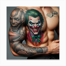 Joker Tattoo 15 Canvas Print