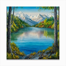 Lake In The Mountains 19 Canvas Print