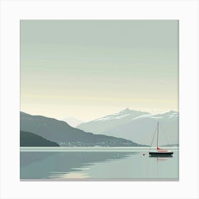 Sailboat On The Lake Canvas Print