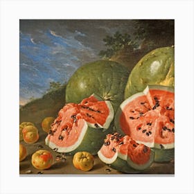 Watermelon And Fruit Canvas Print