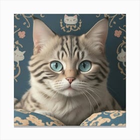 william morris Bengal Cat Canvas Print