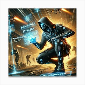 A Sci Fi Depiction Of Cipher Demonstrating His Improvised Strategy Canvas Print