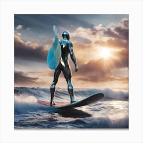 Futuristic Surfer Canvas Print