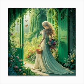 Into The Garden I Go Print Canvas Print