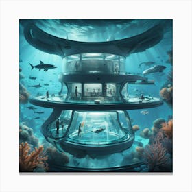 Underwater City Canvas Print