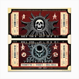 Death Metal Concert Tickets Canvas Print