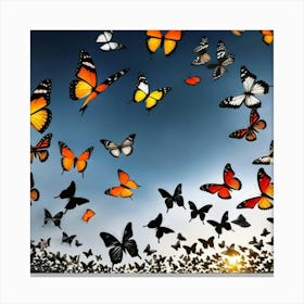 Butterfly - Butterfly Stock Videos & Royalty-Free Footage 1 Canvas Print