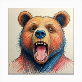 Bear Drawing 1 Canvas Print