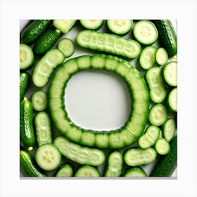 Cucumbers In A Circle 3 Canvas Print