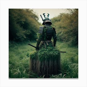 Samurai In The Grass Canvas Print