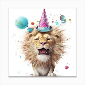 Birthday Lion 3 Canvas Print