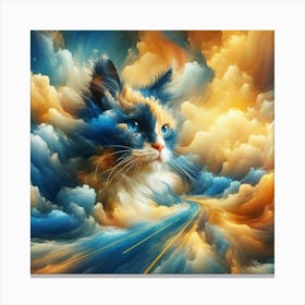 Cat In The Clouds 2 Canvas Print