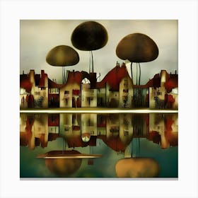 'Houses In The Water' Canvas Print