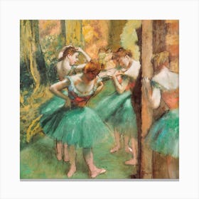 Dancers, Pink And Green, Edgar Degas Canvas Print