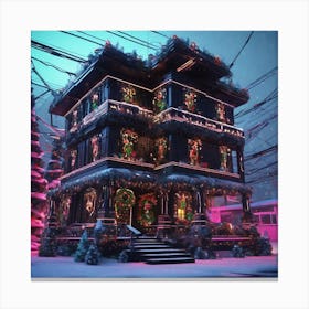 Christmas House 123 Canvas Print