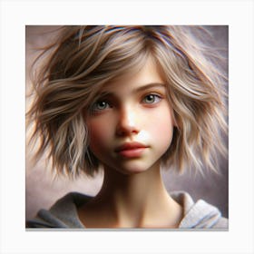 Portrait Of A Girl 3 Canvas Print