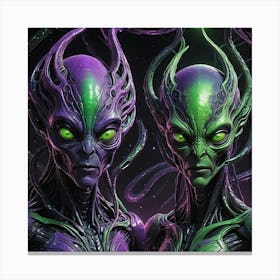 Two Aliens 2 Canvas Print