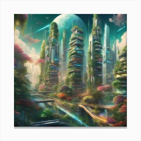 A.I. Blends with nature 4 Canvas Print