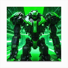 Green Robot Canvas Print