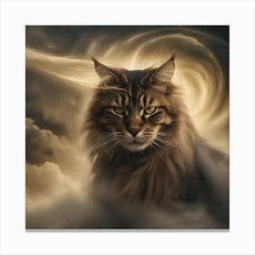 Cat In The Clouds Canvas Print