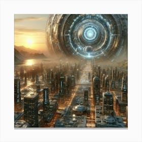 Futuristic City 12 Canvas Print