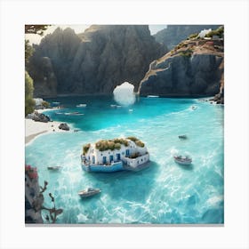 Santorini Island Canvas Print