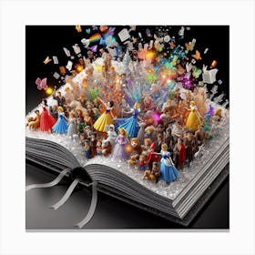 different characters in one book Canvas Print