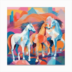 Three Horses 1 Canvas Print