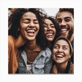 A group of friends from different backgrounds and cultures 1 Canvas Print