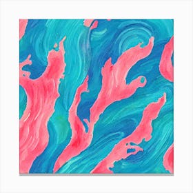 Fire in the depths of the ocean Canvas Print