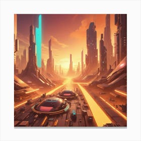 Futuristic City 27 Canvas Print