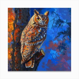 Owl In The Forest Canvas Print