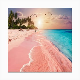 Pink Sand Beach Canvas Print