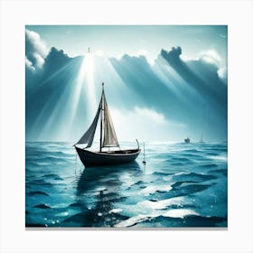 Boat on the seashore Canvas Print