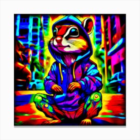 Psychedelic Chipmunk Canvas Print