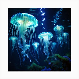 Jellyfish art print Canvas Print